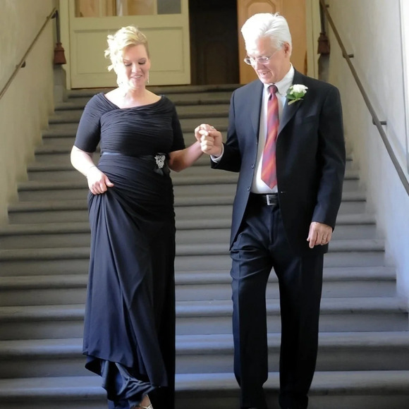 Badgley Mischka Platform Heels in Sexy Silver - Picture 5 of 12